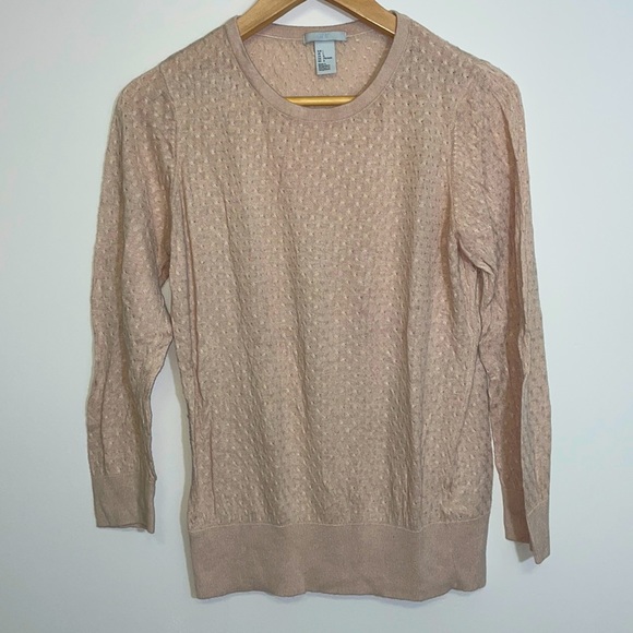 4/$24🦩 H&M Wool Sweater Cable Knit Lightweight - Picture 1 of 9